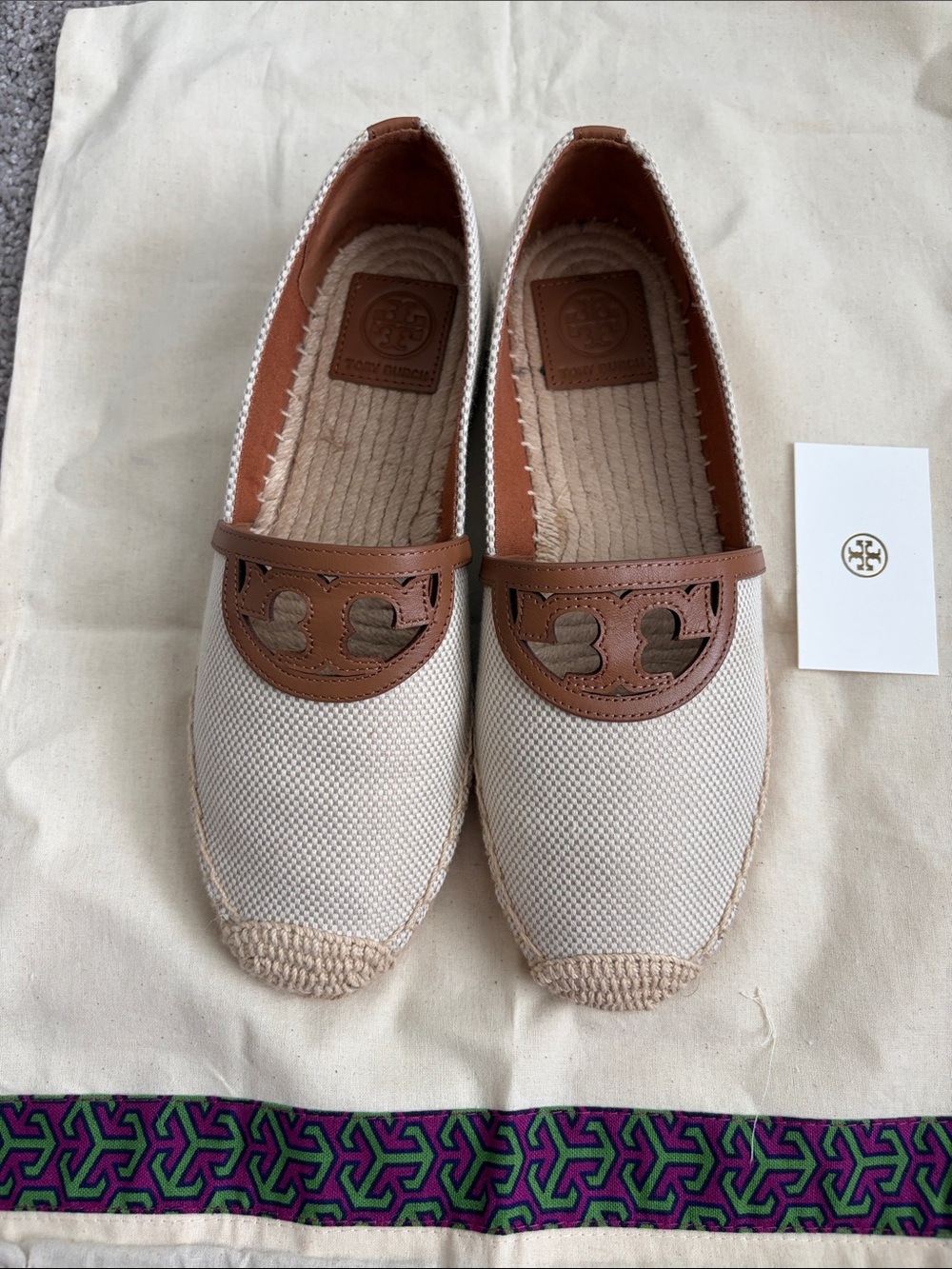 Tory Burch Sidney Espadrille Flats size 8